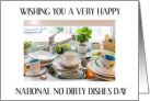 No Dirty Dishes Day May 18th Dirty Dishes in a Sink card