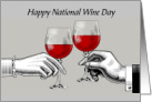 National Wine Day May 25th Vintage Illustration Red Wine Glasses card