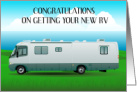 Congratulations on New RV Recreational Vehicle card