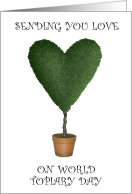World Topiary Day Heart Shaped Tree card