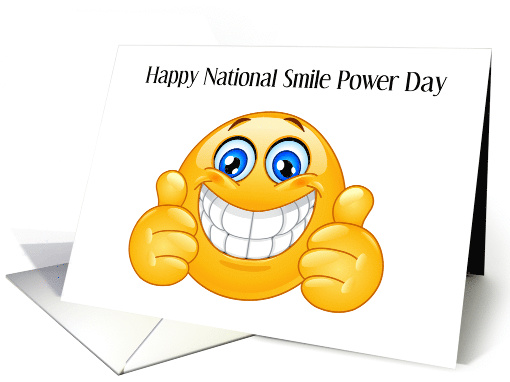 National Smile Power Day June 15th Smiling Emoji card (1735486)