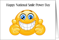 National Smile Power Day June 15th Smiling Emoji card