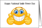 National Smile Power Day June 15th Smiling Emoji card