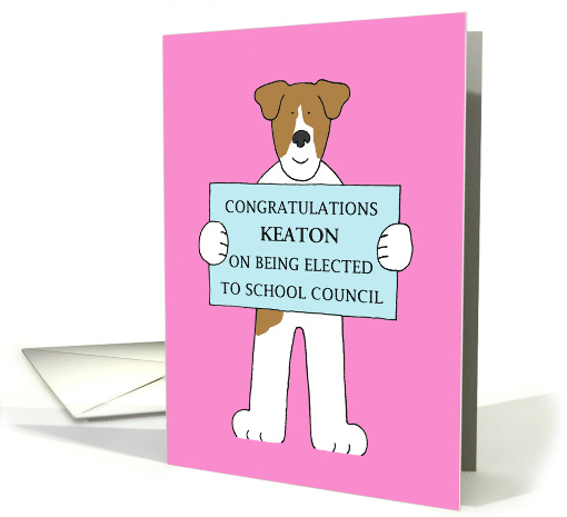 Congratulations on Election to School Council Cartoon Dog card