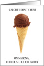 National Ice Cream Day June 7th Chocolate Ice Cream Cone card