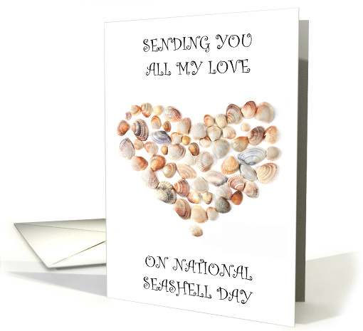 National Seashell Day June 21st Romantic Seashell Heart card (1737098)
