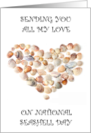 National Seashell Day June 21st Romantic Seashell Heart card