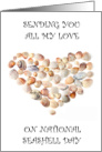 National Seashell Day June 21st Romantic Seashell Heart card