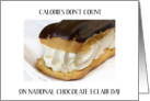 National Chocolate Eclair Day June 22nd Cream Filled Pastry card