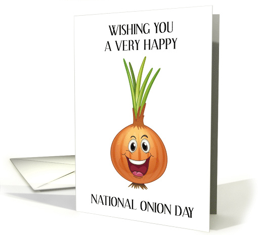 National Onion Day June 27th Smiling Cartoon  Onion card (1737732)