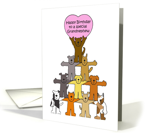 Happy Birthday Grandnephew Cartoon Dogs card (1738040)