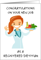 Congratulations New Job as a Registered Dietitian card