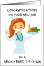 Congratulations New Job as a Registered Dietitian card