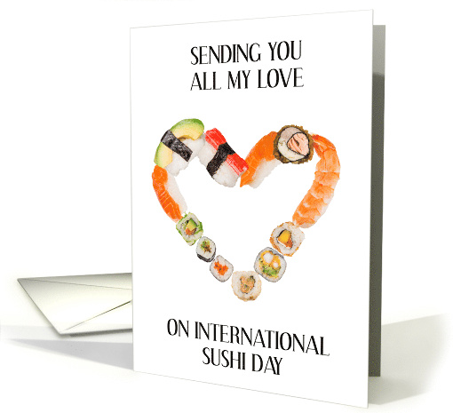 International Sushi Day Heart Shaped Sushi Selection June 18th card