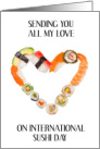 International Sushi Day Heart Shaped Sushi Selection June 18th card