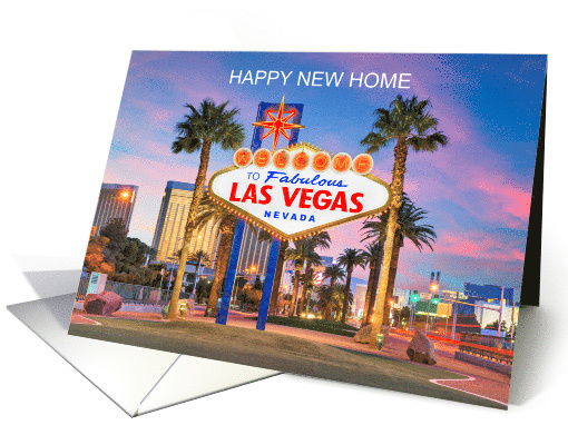 New Home Congratulaitons Las Vegas Neon Nightlife card (1739262)