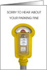 Sorry to Hear about Your Parking Fine Vintage Meter card