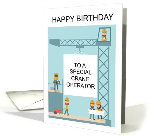 Happy Birthday to Crane Operator card (1739808)