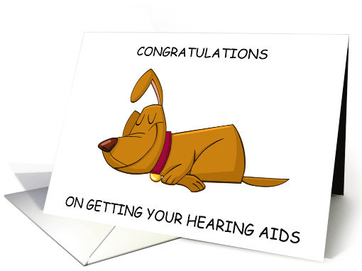 Congratulations on Getting Hearing Aids Cartoon Dog... (1741514)