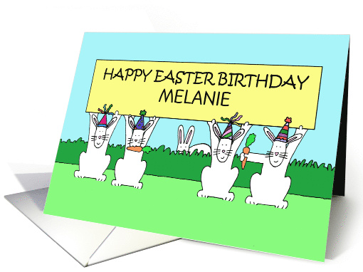 Happy Easter BirthdayRabbits Wearing Party Hats to... (1742042)