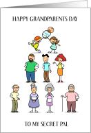 Happy Grandparents Day Secret Pal Cartoon Family Tree card