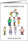 Happy Grandparents Day Secret Pal Cartoon Family Tree card