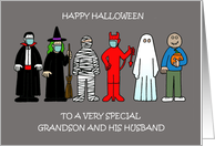 Happy Halloween Grandson and His Husband Spooky Costumes card