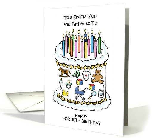 Son and Father to Be Happy Birthday to Customize Any Age card