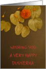 Happy Dusserha Golden Apta Tree Leaves card