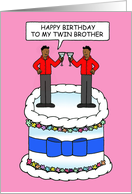 Happy Birthday to Twin African Amercian Brother Two Males card