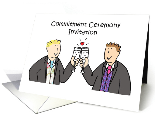 Male Couple Commitment Ceremony Invitation card (1748300)