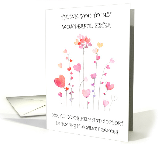 Thanks to Sister for Help in Battle Against Cancer card (1748700)