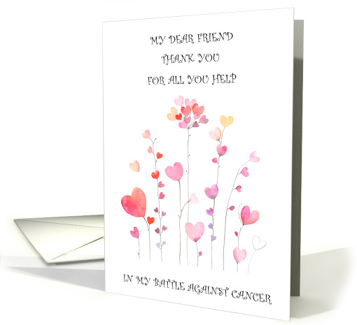 Thank You Friend for Help in Battle Against Cancer card (1748706)