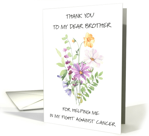 Thank You to My Brother in Fight Against Cancer card (1748720)