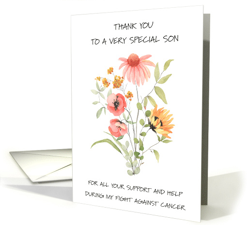 Thank You to Son for Support During Battle with Cancer card (1748742)