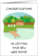 Congratulations on a New Lake House card