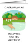 Congratulations on a New Lake House card