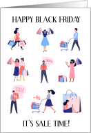 Happy Black Friday Sale Time Shopping card