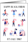 Happy Black Friday Sale Time Shopping card