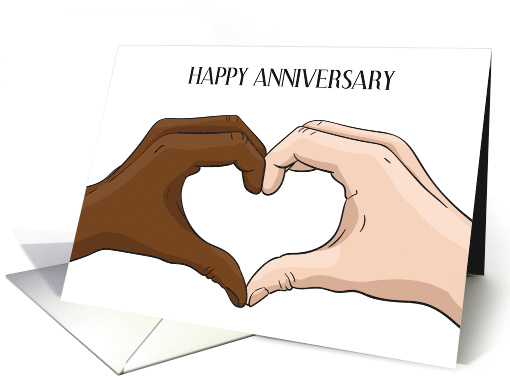 Happy Anniversary to Interracial Male Couple card (1751646)