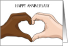 Happy Anniversary to Interracial Male Couple card