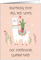 National Llama Day December 9th card