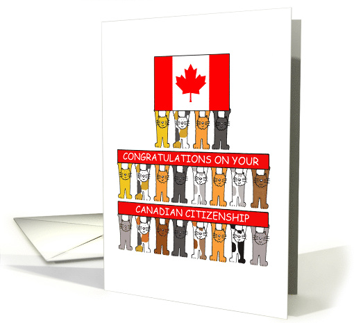 Congratulations on Canadian Citizenship Cartoon Cats... (1752456)