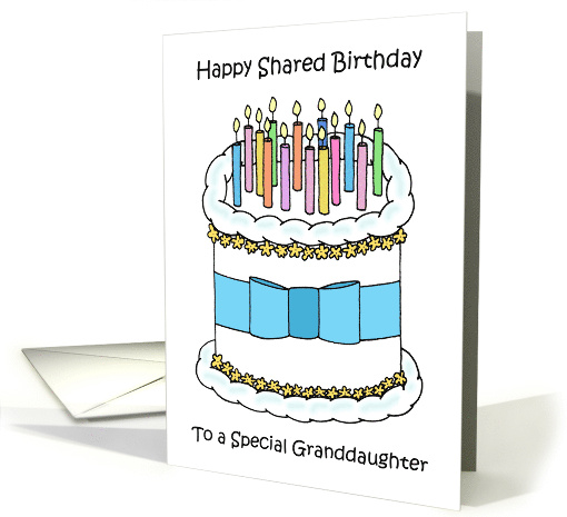 Happy Shared Mutual Same Day Birthday Granddaughter card (1753562)