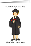 Graduation 2024 Congratulations For Her Cartoon Humor card