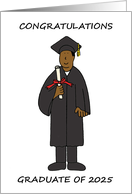 Graduation 2025 Congratulations For Him Cartoon Humor card