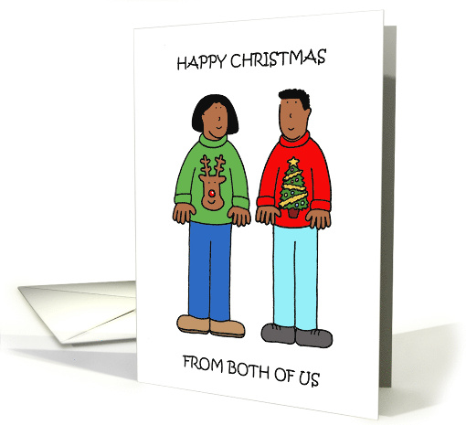 Happy Christmas from African American Couple card (1754014)