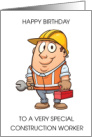 Happy Birthday Construction Worker card