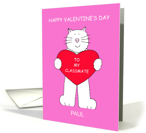 Happy Valentine's Day Classmate Cute White Cat to... (1755872)