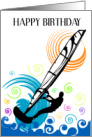 Happy Birthday to Windsurfer card